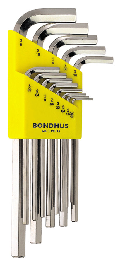 BONDHUS HLX13B BriteGuard Hex Key 13pcs Imperial Set 0.050"-3/8", 16137